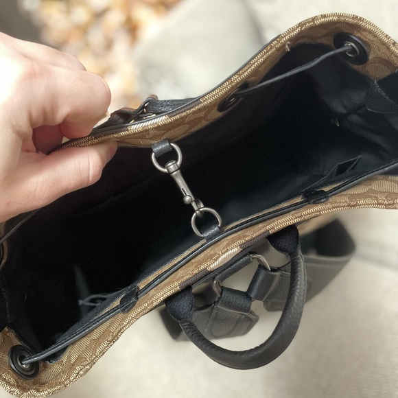 Coach Canvas Drawstring Backpack - Gently used - Picture 4 of 5